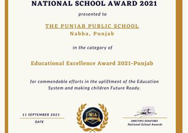 PPS bags Educational Excellence Award; Mr Ajay Singh recognized for commendable contribution in education
