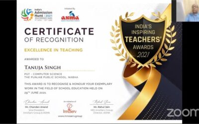 ASMA Award for Computer Teacher from PPS